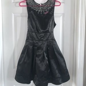 Black silk dress